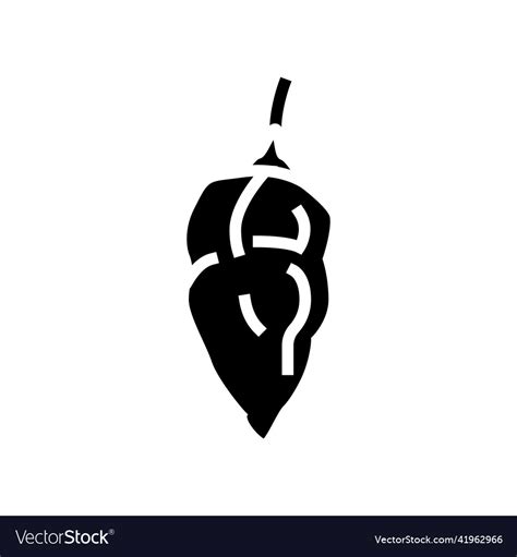 Ghost pepper glyph icon Royalty Free Vector Image