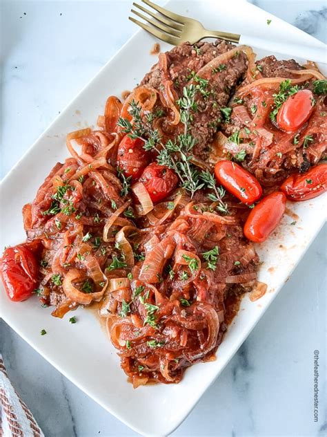 Crockpot Swiss Steak Recipe - The Feathered Nester