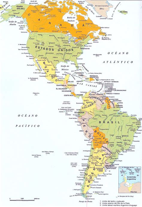 Mapa de América completo - Mapa de América