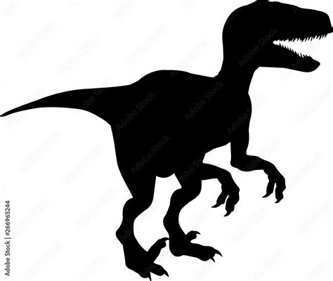 Velociraptor 5 isolated vector silhouette Stock Vector | Adobe Stock