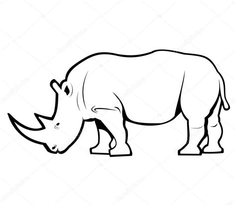 Rhino Outline Stock Vector Image by ©redrockerz99 #66469759