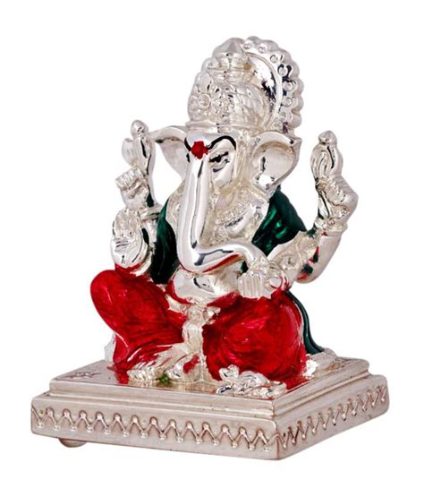 Silver Plated Ganesh Idol - Services Junction - 100926