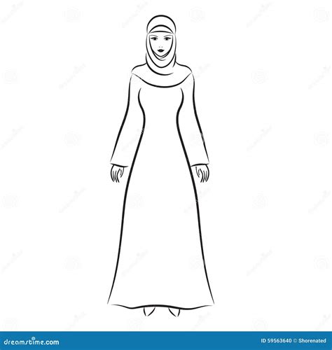 Muslim Woman Vector Illustration | CartoonDealer.com #59563640