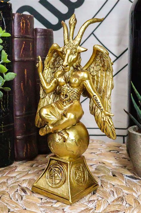 Ebros Gift Church of Satan Sabbatic Goat Idol Baphomet Resin Statue ...