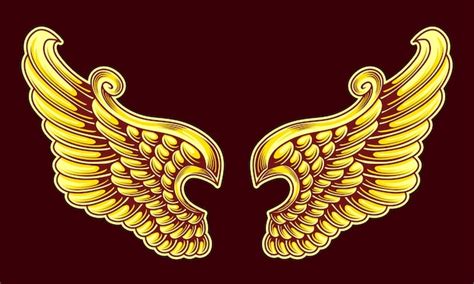 Premium Vector | Vector elegant gold angel wings