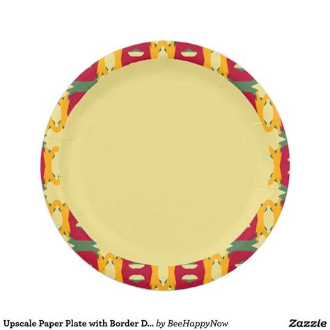 Upscale Paper Plate with Border Design 7 Inch Paper Plate | Plates ...