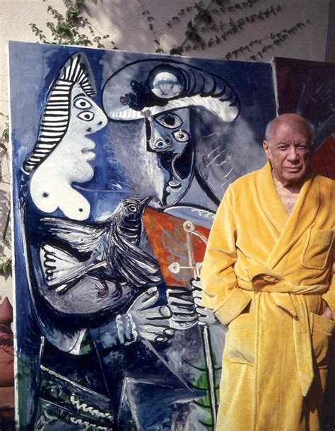 Picasso with Le Couple, painted 9 October 1970, in Mougin… | Flickr