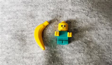 Cute Lego minifigure baby with Lego banana for scale : r/pics