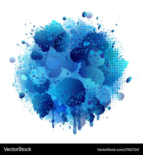 Blue Paint Splatter Vector