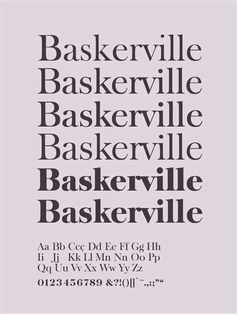 Baskerville Font | book, elegant, formal, german, legible, modern style, neutral, roman serif ...