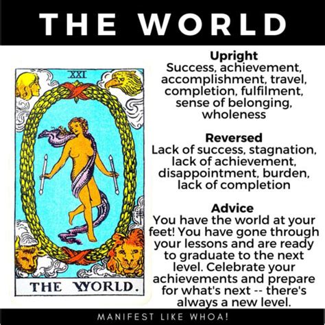 The World Tarot Card Guide & Meanings – Manifest Like Whoa!