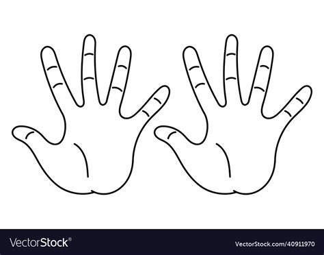 Hand drawn of a finger showing the number ten Vector Image