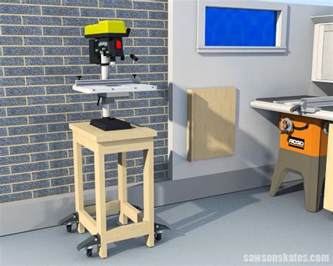 DIY Drill Press Stand (Easy, Sturdy + Functional) | Saws on Skates®