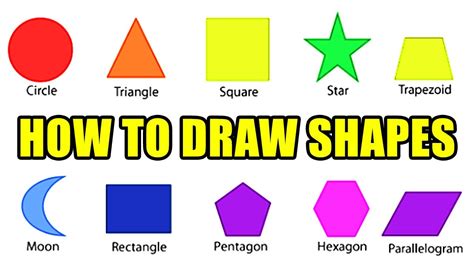 Learn how to Draw Shapes with Names | Easy Drawing | Education drawing for Beginners - YouTube