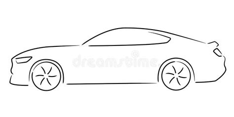 A Simple Sketch of a Super Sport Car Stock Vector - Illustration of ...