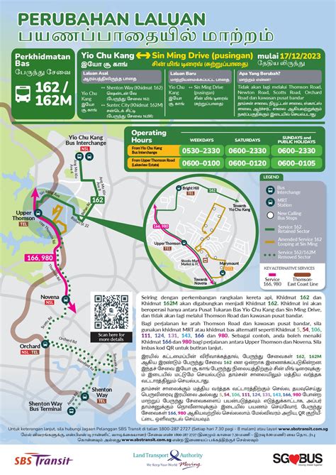 Route Amendment for Service 162/162M - SBSTransit