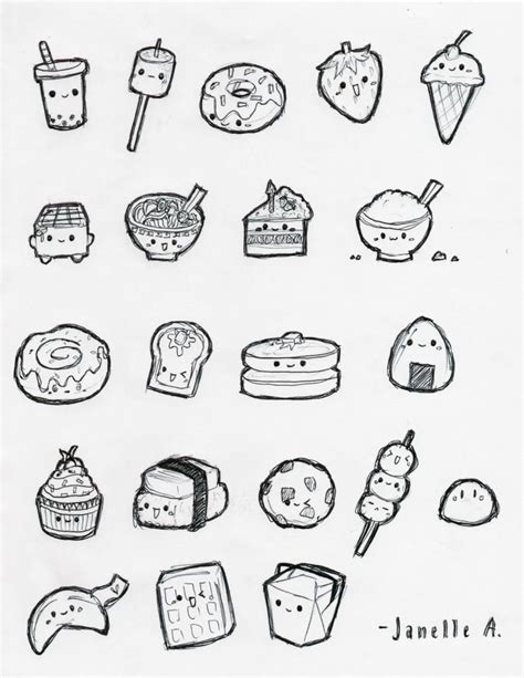 Cute Food by janelleLOVESudon on deviantART | Cute food drawings, Kawaii drawings, Cute drawings