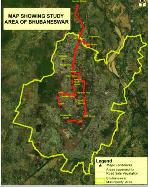 Map showing study area of Bhubaneswar | Download Scientific Diagram