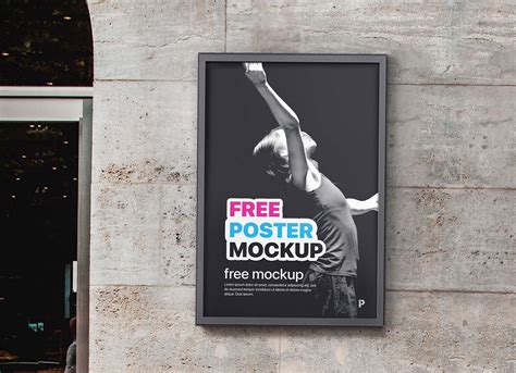 Free City Street Wall Poster Mockup PSD - Good Mockups