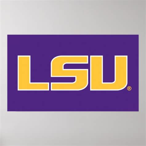 LSU Gold & White Logo Print | Zazzle