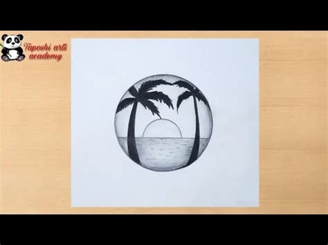 Easy Drawing Scenery In Circle / Easy step by step drawing tutorials and instructions for ...