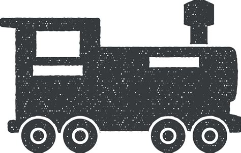 Steam locomotive vector icon illustration with stamp effect 38035766 ...