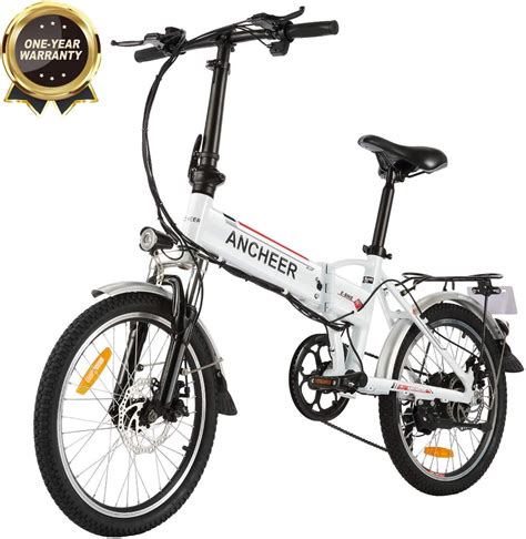 ANCHEER Folding Electric Bike for Adults, 20" Electric Bicycle/Commute Ebike with 250W Motor ...