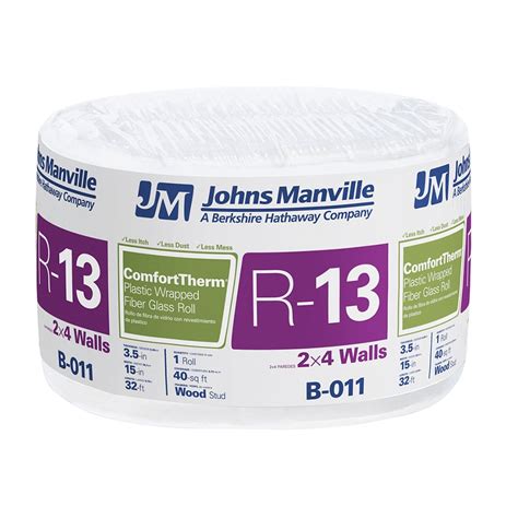 Johns Manville ComfortTherm R-13 40-sq ft Encapsulated Fiberglass Roll ...