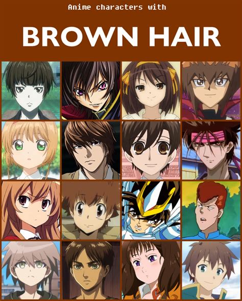 Anime characters with brown hair [V2] by jonatan7 on DeviantArt