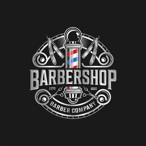 Barbershop logo Salon hair cut vintage by 21graphic on Dribbble