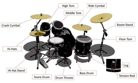 Learn about the anatomy of your drum kit including the drum shells,hardware,tension rods,lugs ...