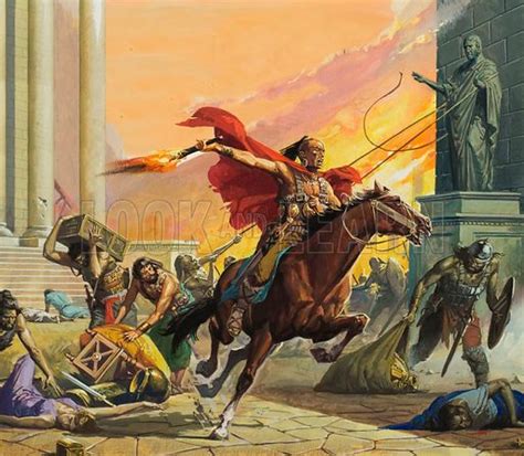 Sack of Rome by the Visigoths of Alaric, 410 stock image | Look and Learn