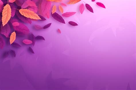 Premium AI Image | Purple falling autumn leaves background