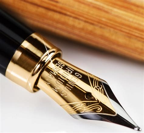 Fountain Pen Writing Set Case 100% Handcrafted Bamboo Vintage Collection with Ink Refill ...