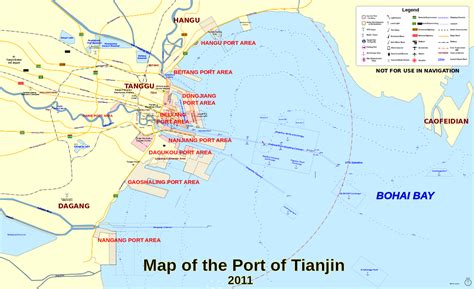 Map_of_the_Port_of_Tianjin | Area map, Map, Port area