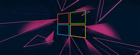 7680x2160 Resolution Windows 10 Neon Logo 7680x2160 Resolution Wallpaper - Wallpapers Den