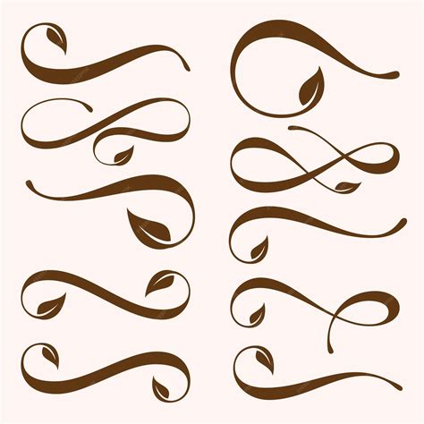 Premium Vector | Brown leaf with ornamental style