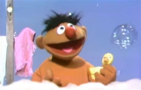 Sesame Street Ernie Rubber Duckie Cartoon