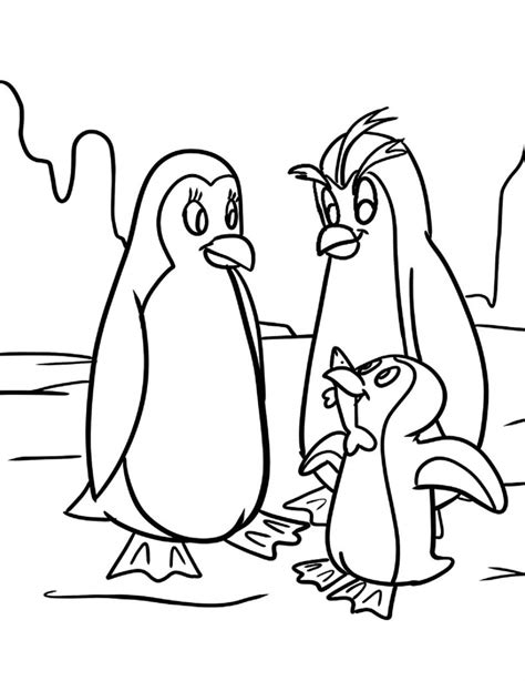 Family Penguin coloring page - Download, Print or Color Online for Free