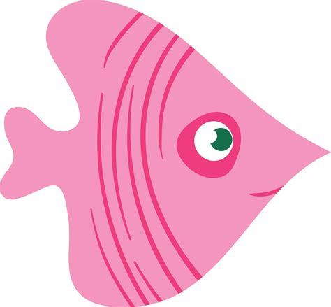 Cute pink fish character, hand drawn illustration 6468552 Vector Art at ...