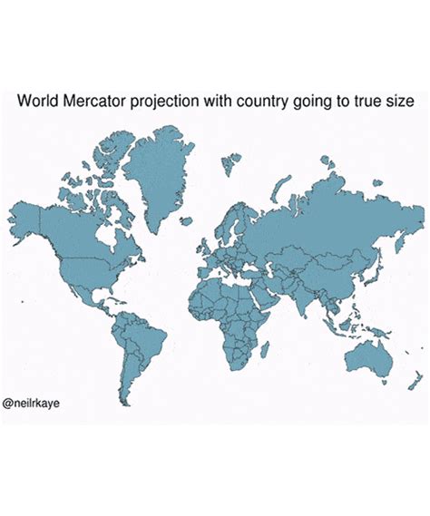 Real Scale Map Of The World