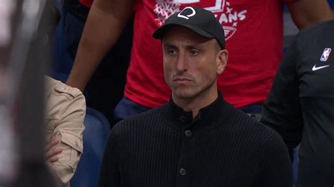 Just based off his expression I could see Manu being a coach : r/NBASpurs