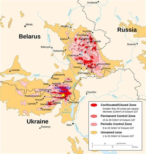 Chernobyl radiation map from CIA handbook | Chernobyl radiation, Chernobyl disaster, Chernobyl