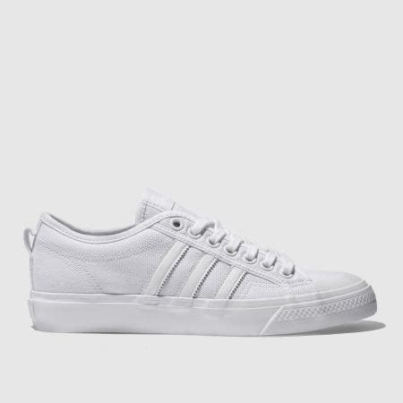 mens white adidas nizza trainers | schuh