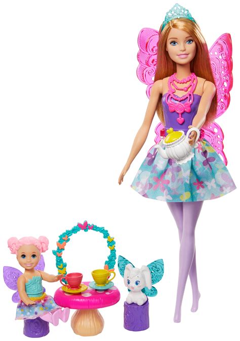 Barbie Dreamtopia Tea Party Playset With Barbie Fairy Doll and ...