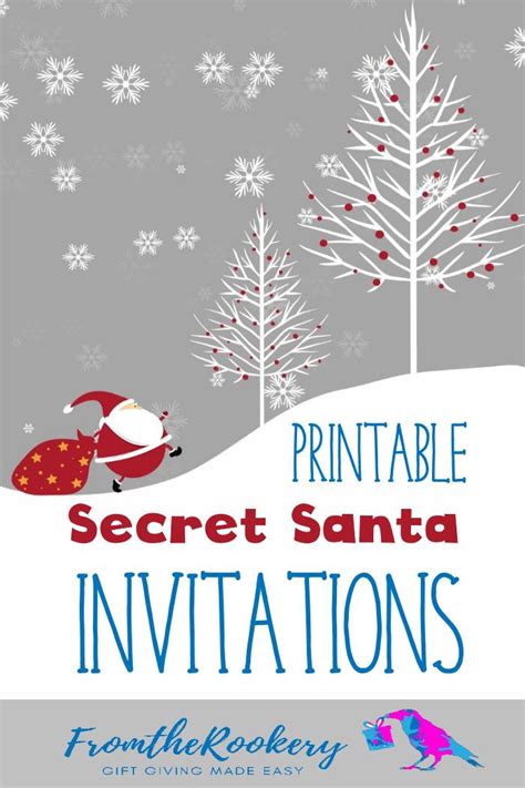 Free Printable Secret Santa Invitations