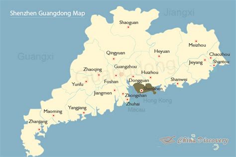 Shenzhen Maps, China Shenzhen Attraction Map, Shenzhen City Map