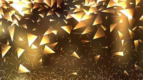 Abstract Gold Geometric Triangle Background