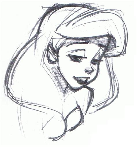 Walt Disney Sketches - Princess Ariel - Walt Disney Characters Photo (19989343) - Fanpop