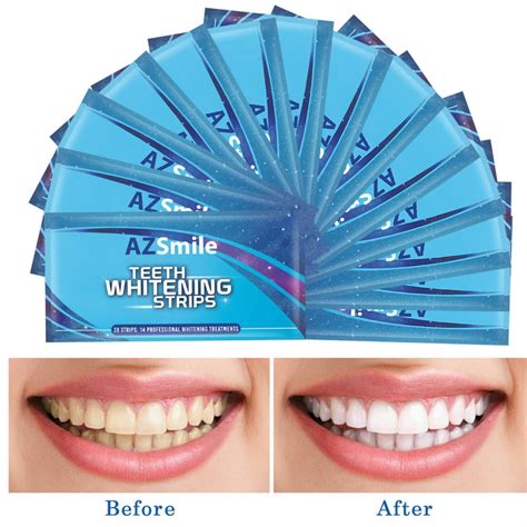 Teeth Whitening Strips, 28Pcs White Teeth Whitening Kit 6% Hydrogen ...